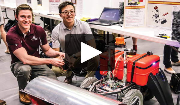 Some of the groundbreaking innovation presented at the event included an autonomous snow-removal robot developed by an interdisciplinary team of engineering students