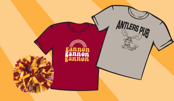 Gannon University and Antler's Pub Homecoming T-Shirts
